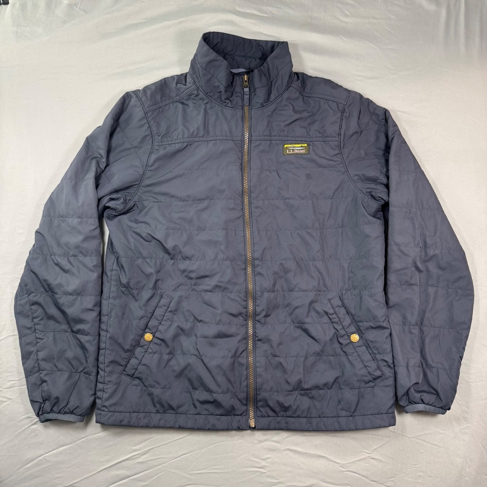 LL Bean Mountain Classic Puffer Jacket Blue Full Zip Insulated Men's M‎ Gorpcore